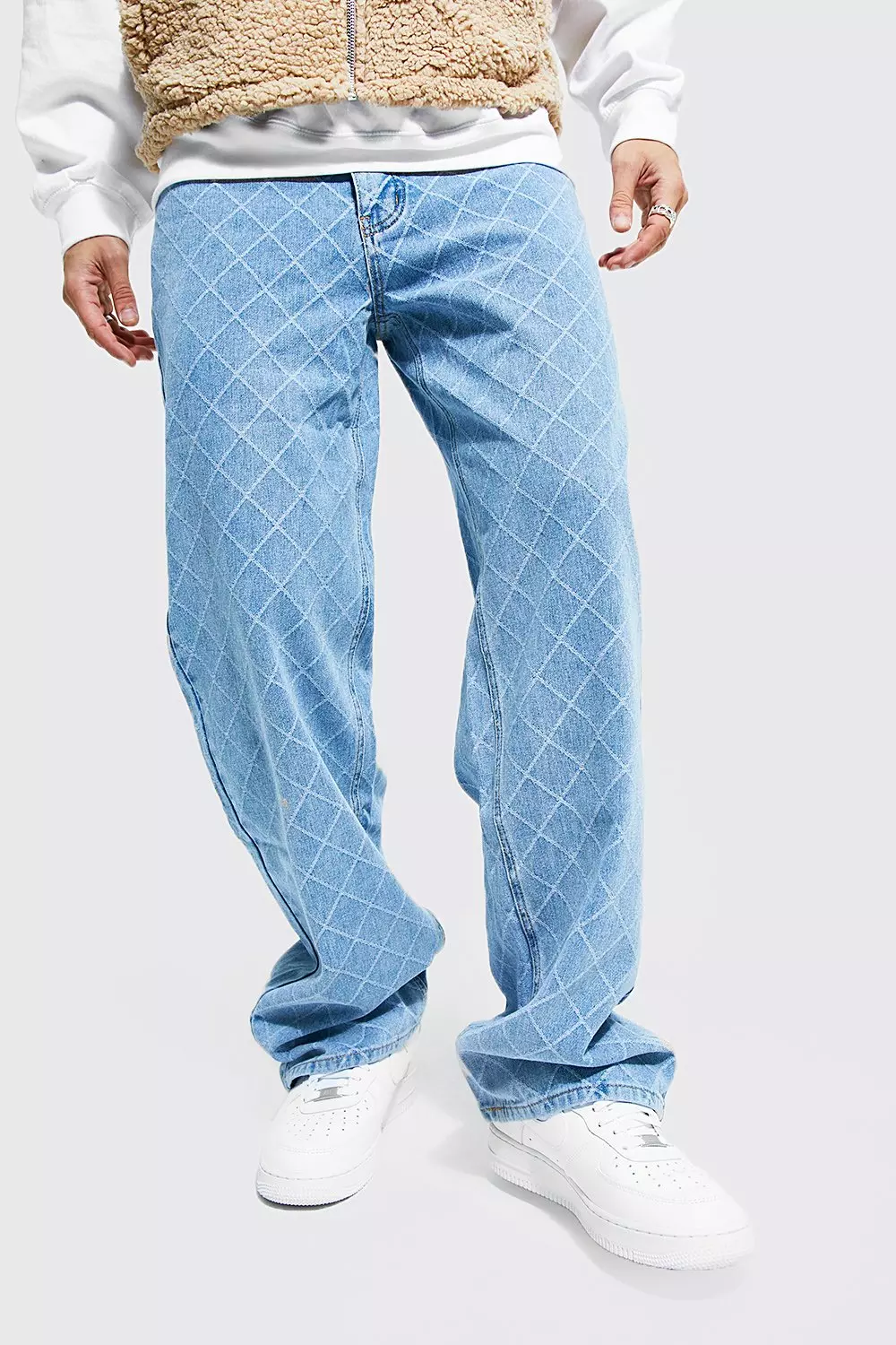 Mens diamond jeans discount
